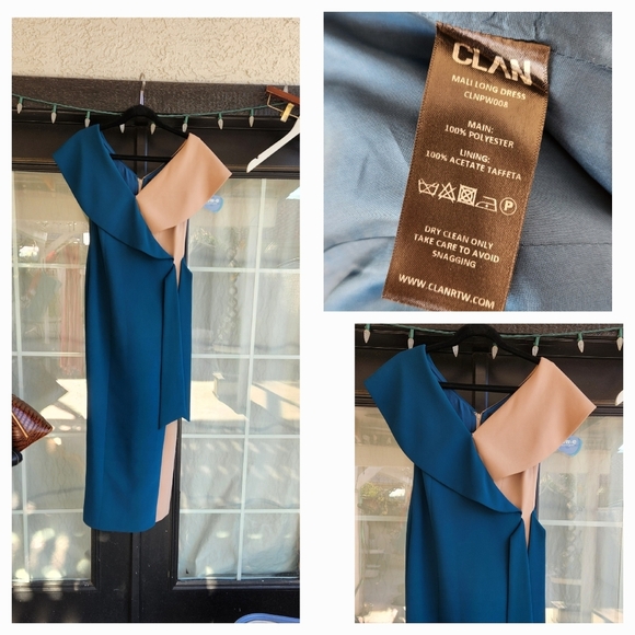 CLAN MALI WRAP DRESS - TEAL - Picture 3 of 5